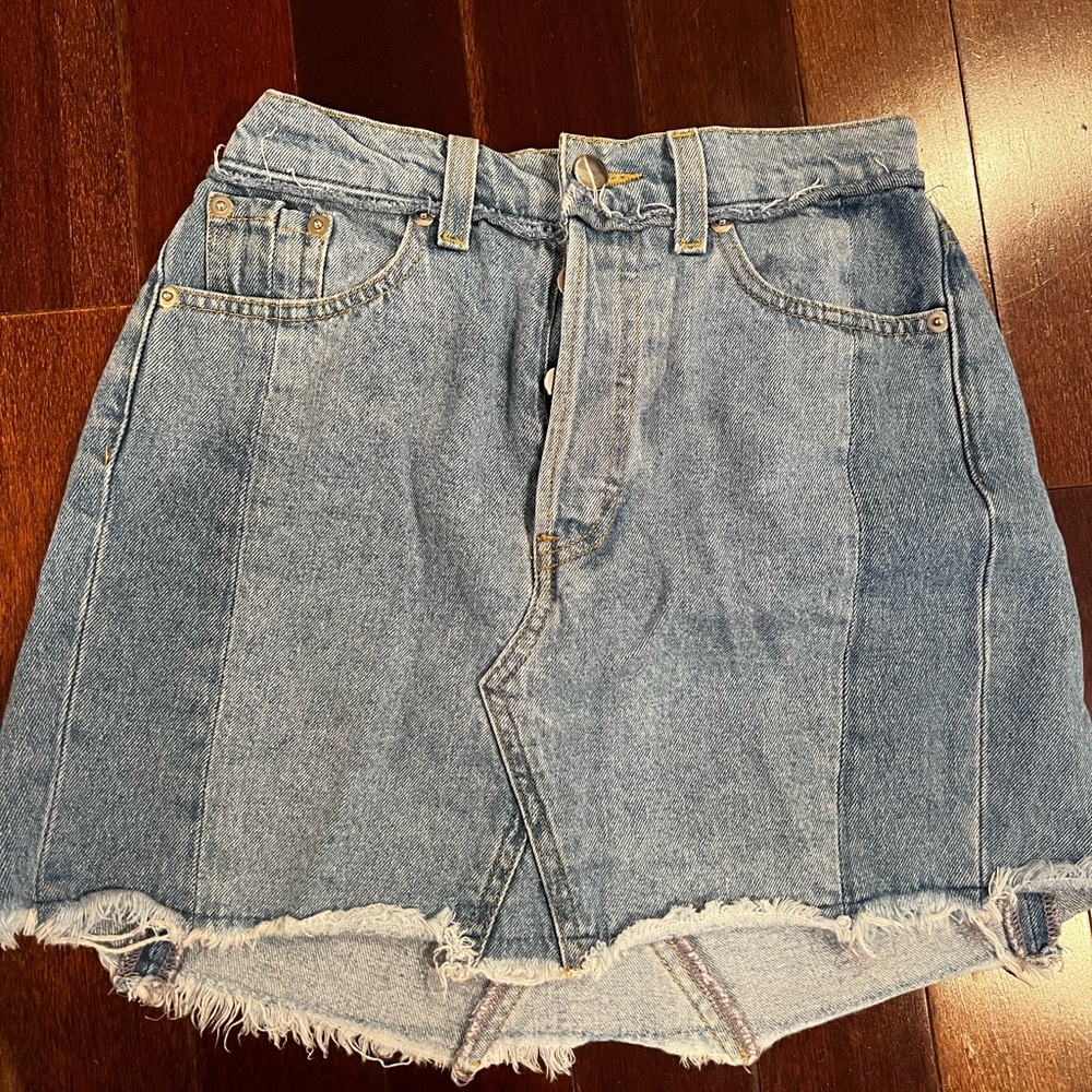 Reformation Jean mini skirt size 0